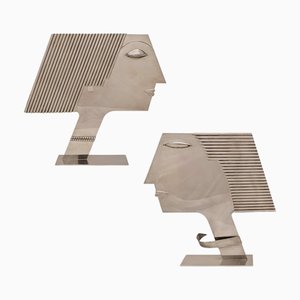 Esculturas de cabeza de Franz Hagenauer para Workshops Hagenauer, Viena, 1981. Juego de 2