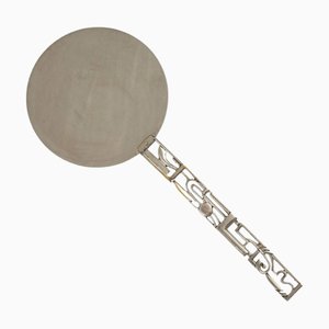 Österreichischer Art Deco Handspiegel aus Messing von Hagenauer, 1920er