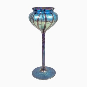 Art Nouveau Bohemian Glass Vase in Cobalt Blue from Johann Loetz Witwe, 1900s