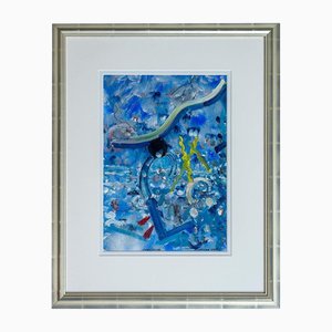 Christian Ludwig Attersee, Evastelle, 2000, Técnica mixta sobre papel, Enmarcado