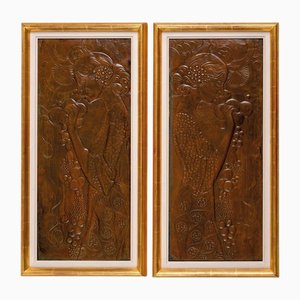 Art Nouveau Secessionist Panels Demeter by Georg Klimt, 1900s