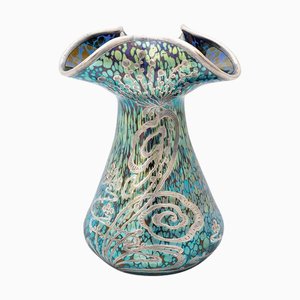 Vase en Cobalt Papillon attribué à Johann Loetz Witwe, 1900s