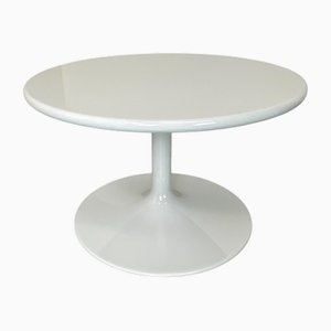 Table d'Appoint Ronde Blanche par Pierre Paulin pour Artifort, 1970s