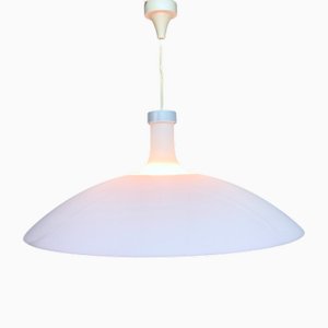 Large Space Age Pendant Lamp in Glass & Plastic by Rolf Krüger for Staff Leuchten, 1970s
