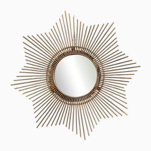 Vintage Gold Metal Mirror, 1970s