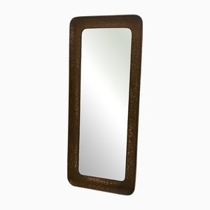 Vintage Mirror in Embossed Copper by Angelo Bragalini, 1940s