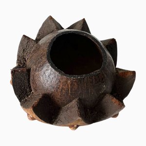 Sculptural Carved Coconut Bowl, 1890s
