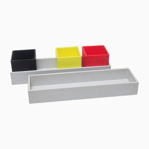 Office Organizer by Bruno Munari for Olivetti Synthesis, 1960s, Set of 5
