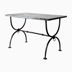 Mid-Century Modern French Coffee Table with Marble Top, 1960s