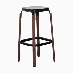 High Steelwood Stool in Black by Ronan & Erwan Bouroullec for Magis, 2000