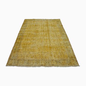 Yellow Area Wool Handmade Rug