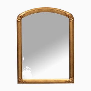 Art Deco Style Gold Wall Mirror from Deknudt, Belgium, 1970s