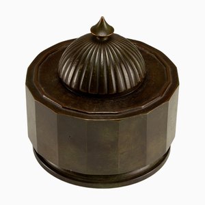 Bronze Inkwell by Just Andersen for Gab, 1930s