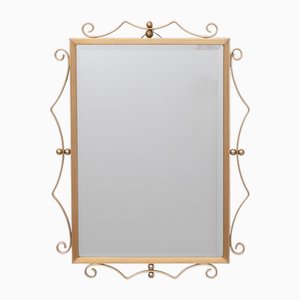 Miroir Mural en Aluminium, France, 1950s