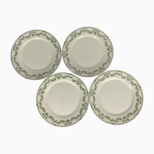 Vintage Champagner Modell Flache Teller von Badonviller, 1890er, 4er Set
