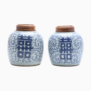 Qing Dynasty Original Ginger Pots, Set of 2