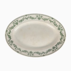 Large Champagne Model Oval Dish from Badonviller, 1890s