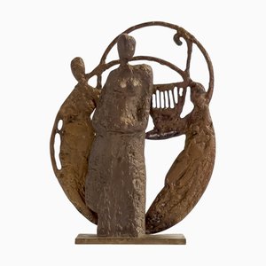 Aristide Patsoglou, Sculpture Grecque à Patine Brune, 1980s, Bronze