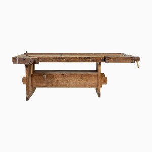 Skandinavische Kiefernholz Werkbank, 1890er