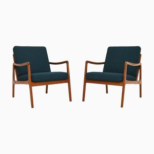 Poltrone in teak di Ole Wanscher per France & Søn / France & Daverkosen, Danimarca, anni '60, set di 2