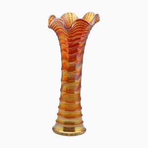 Sapphire Ripple Vase by Imperial Glass Company Ohio, 1890s
