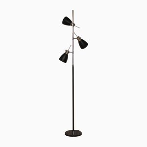 Lámpara de pie francesa de tres luces de Étienne Fermigier para Monix, años 70