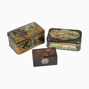 Atntique Boxes, 1890s, Set of 3
