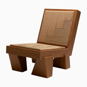 Block Lounge Chair in Natural Rope