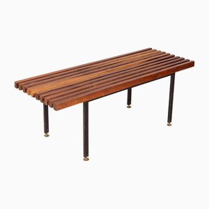 Vintage Bench with Teak, 1960s