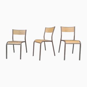 Chaises Style Industriel Mullca, Set de 3