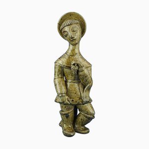 André Rozay, Saint Francis, La Borne, 20th Century, Ceramic