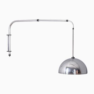 Verstellbare Wandlampe aus verchromtem Metall, 1970er