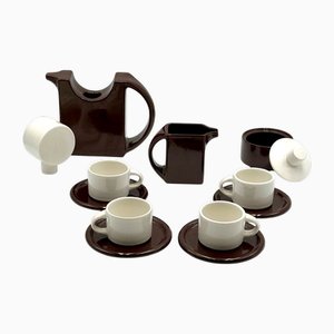 Space Age Ceramic Coffee Set from Sele Arte Vicenza, 1970s, Set of 13