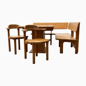 Team 7 Set with Corner Bench and Table and Chairs, Set of 4