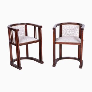 Poltrone Art Deco attribuite a Josef Hoffmann per Wiener Werkstätte, Austria, inizio XX secolo, set di 2