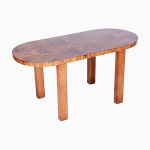 Czech Art Deco Table in Caucasian Walnut, 1930s