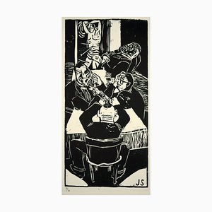 Josef Scharl, Mockery, 1964, Woodcut