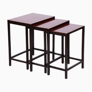 Czech Oak Nesting Tables from Nový Byt, 1940s, Set of 3