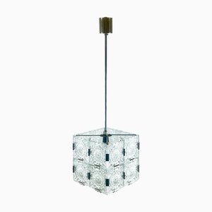 Lampe à Suspension Cube Mid-Century Moderne de Kamenický Šenov, 1970s