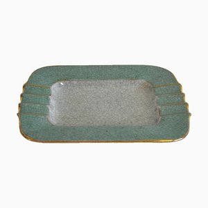 Aschenbecher aus Porzellan mit Crackle Glasur, 1940er