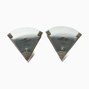 French Art Deco Wall Lamps, 1920, Set of 2