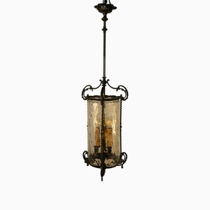 Large Cast Zinc Lantern, France, 1910s