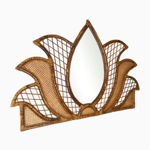 Miroir Mural en Osier de Vivai del Sud, 1960s