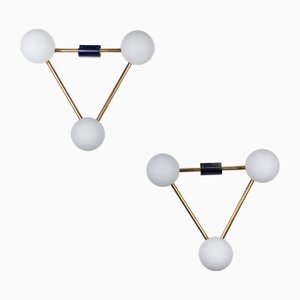 Lámparas de pared de Stilnovo, años 50. Juego de 2