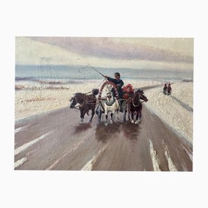 Giro in troika, 1800, Olio su tavola