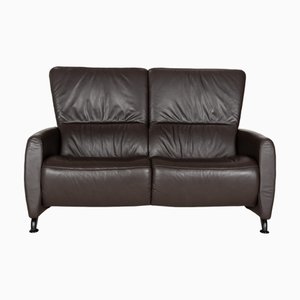 4562 Leather Two-Seater Brown Grey Sofa from Himolla