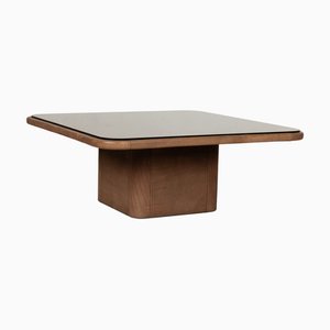 DS-47 Leather Glass Coffee Table in Brown from de Sede