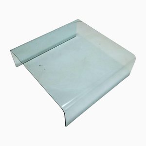 Vintage Coffee Table in Curved Glass, 1970s
