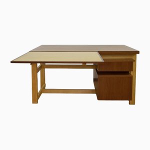 Brauner Vintage Schreibtisch aus Holz, Schweiz