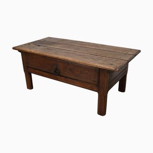 Antique Spanish Farmhouse Rustic Chestnut Coffee Table